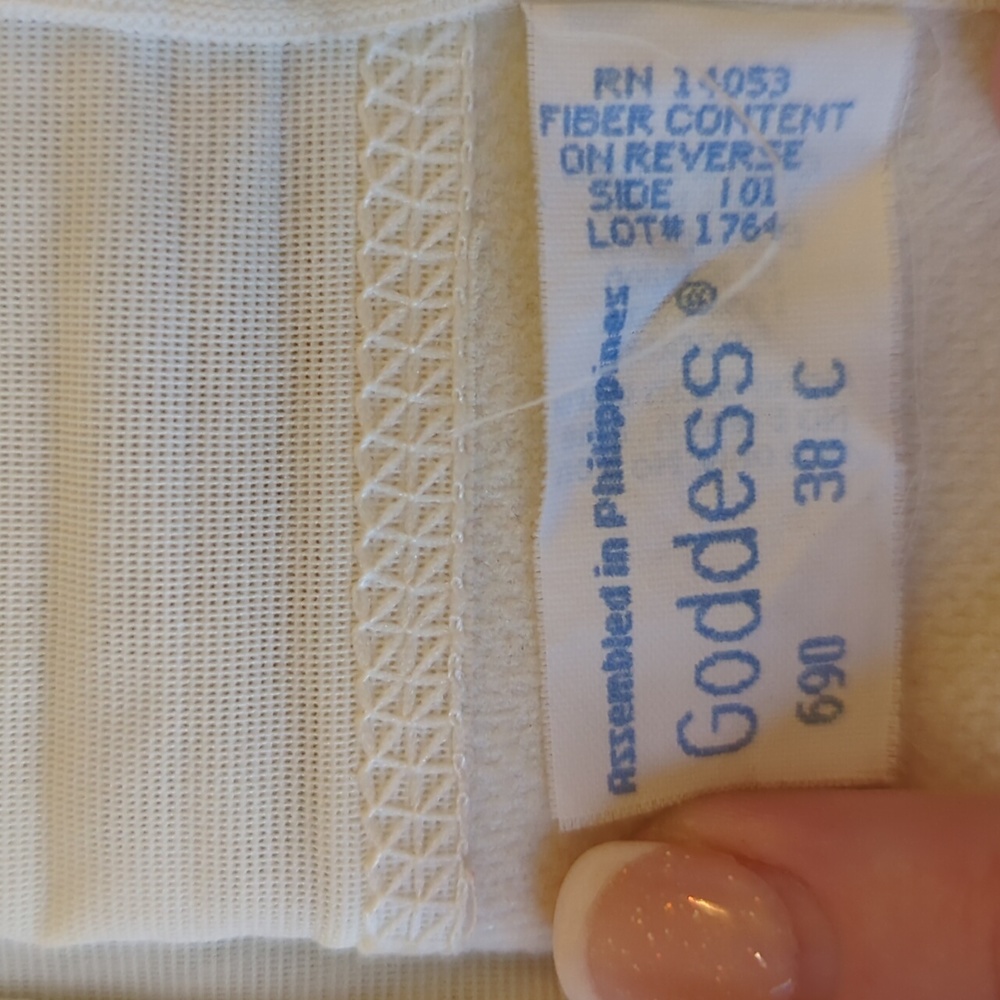 Goddess Bridal strapless bustier bra 38C in ivory